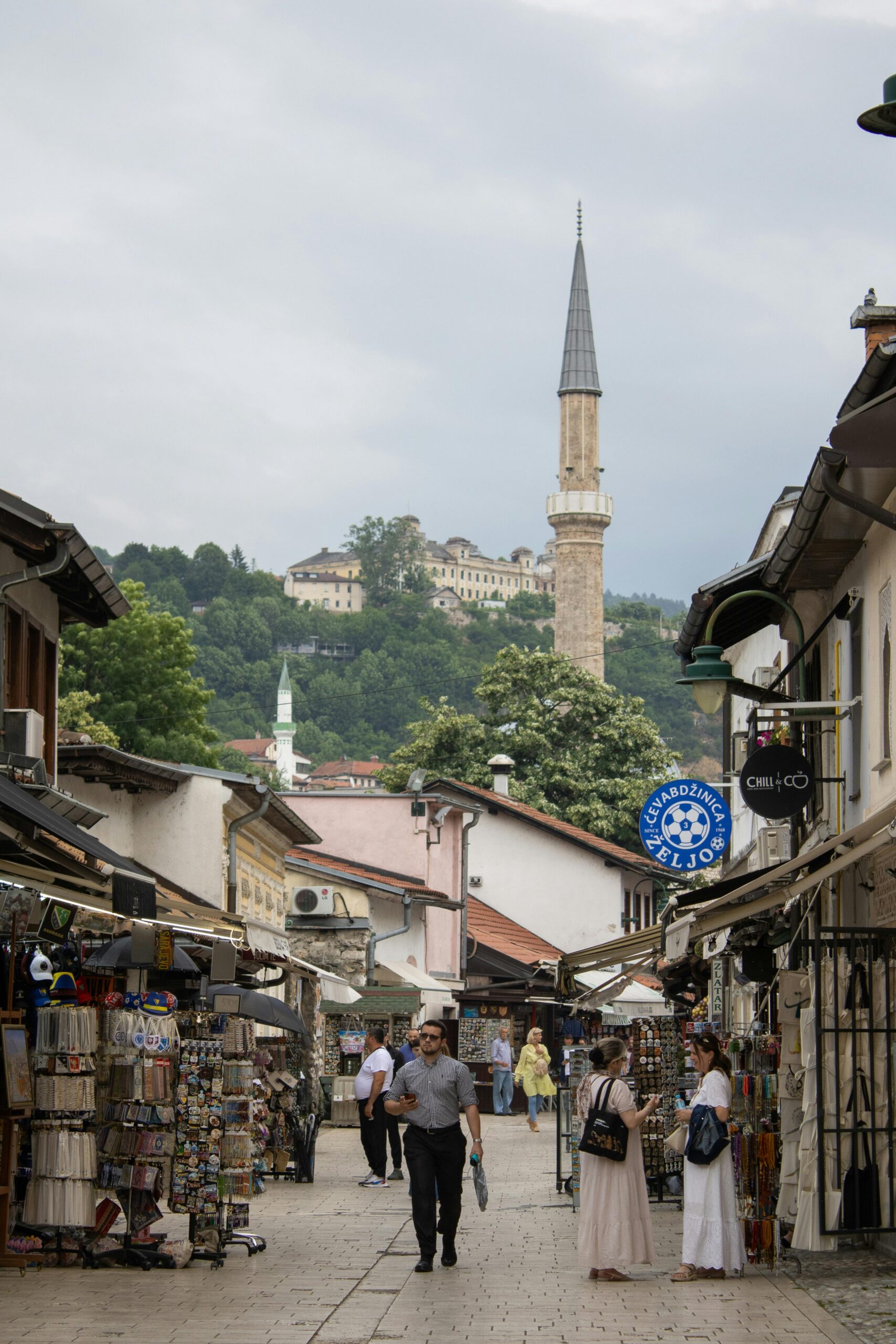 Baščaršija old bazaar in Sarajevo Bosnia