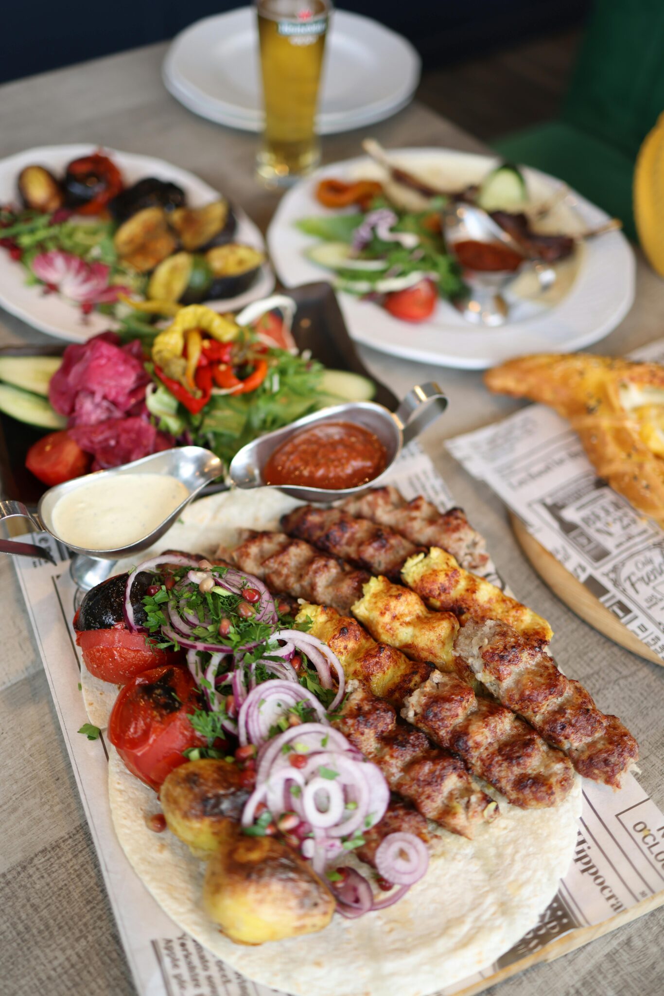 Ćevapi served in Sarajevo restaurant